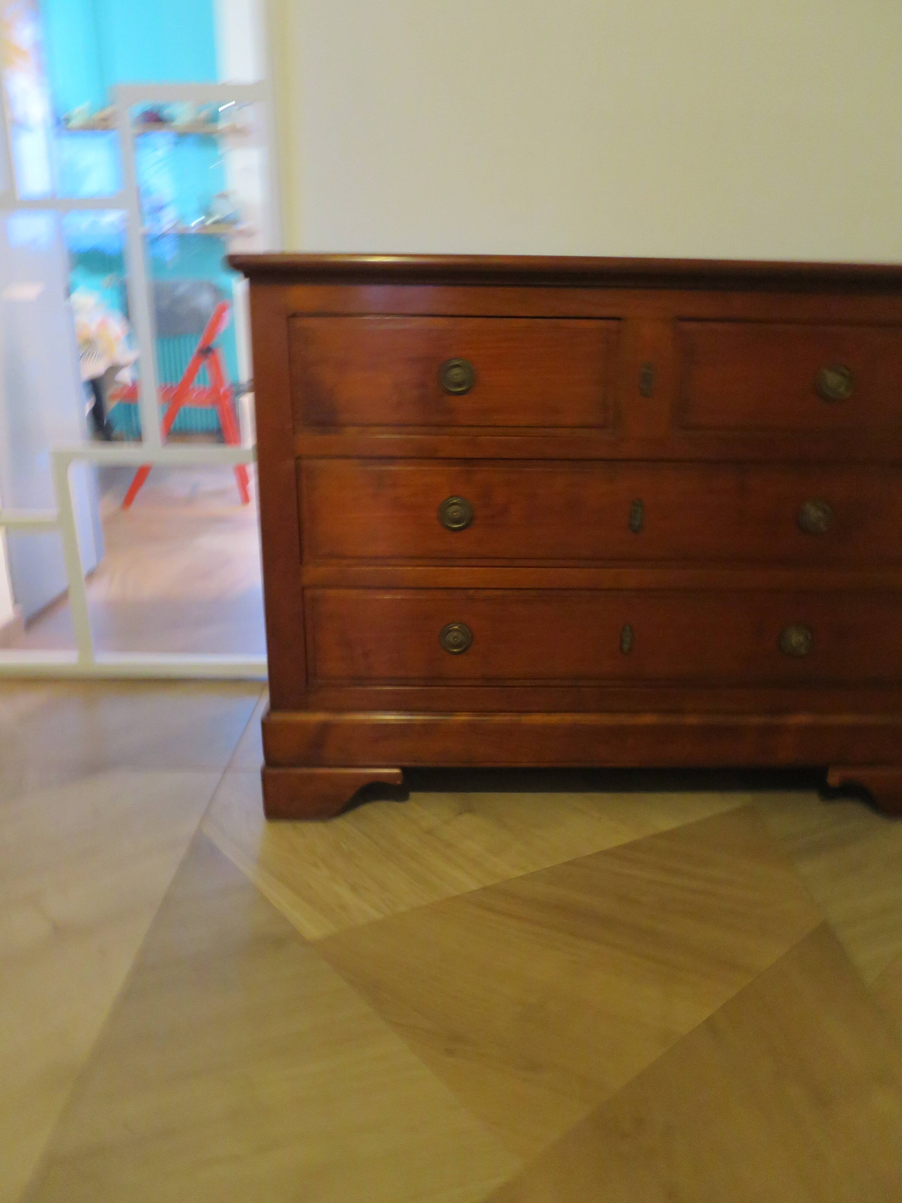 Antique - chest of drawers - 4 drawers - solid wood - cherry