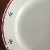 Set of 12 earthenware plates Salins, Nelly red