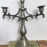 3-arm pewter candle holder / candlestick