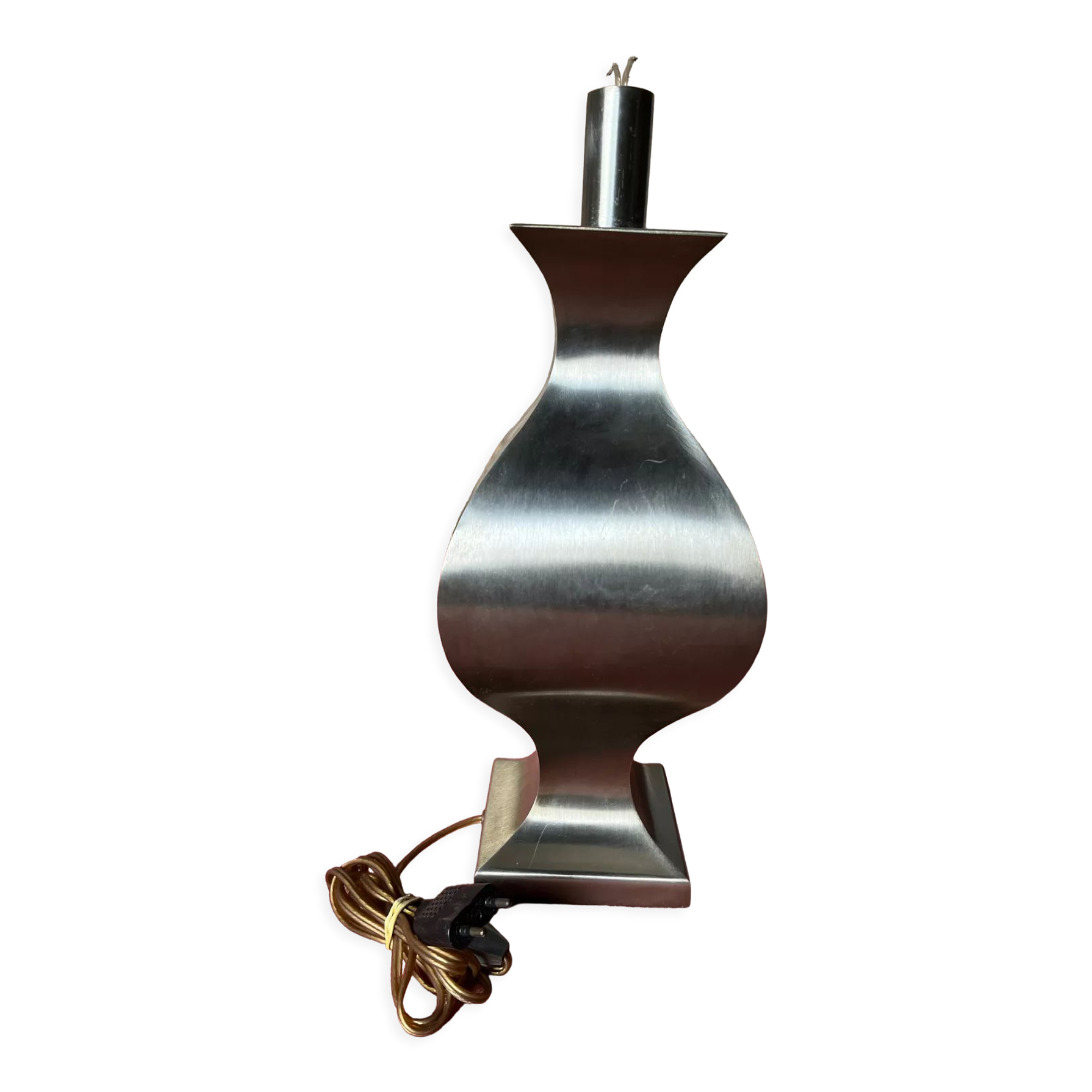Brushed stainless steel lamp foot 1970
