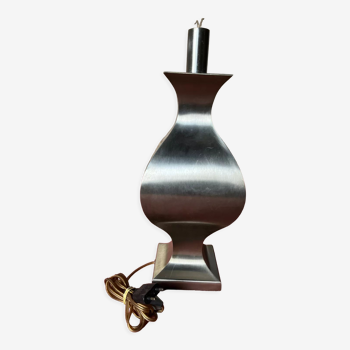 Pied de lampe inox brossé 1970