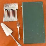 Christofle boréal, 12 cake forks, pie server, cake service with box