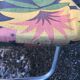 Flower sunbed long chair, vintage 70s, folding