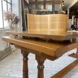 3m oak table from 1950 with its extensions