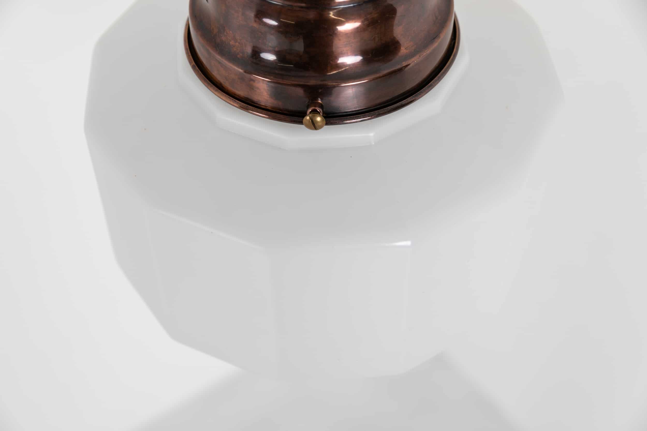 Dodecagon art deco skyscraper opaline lamp