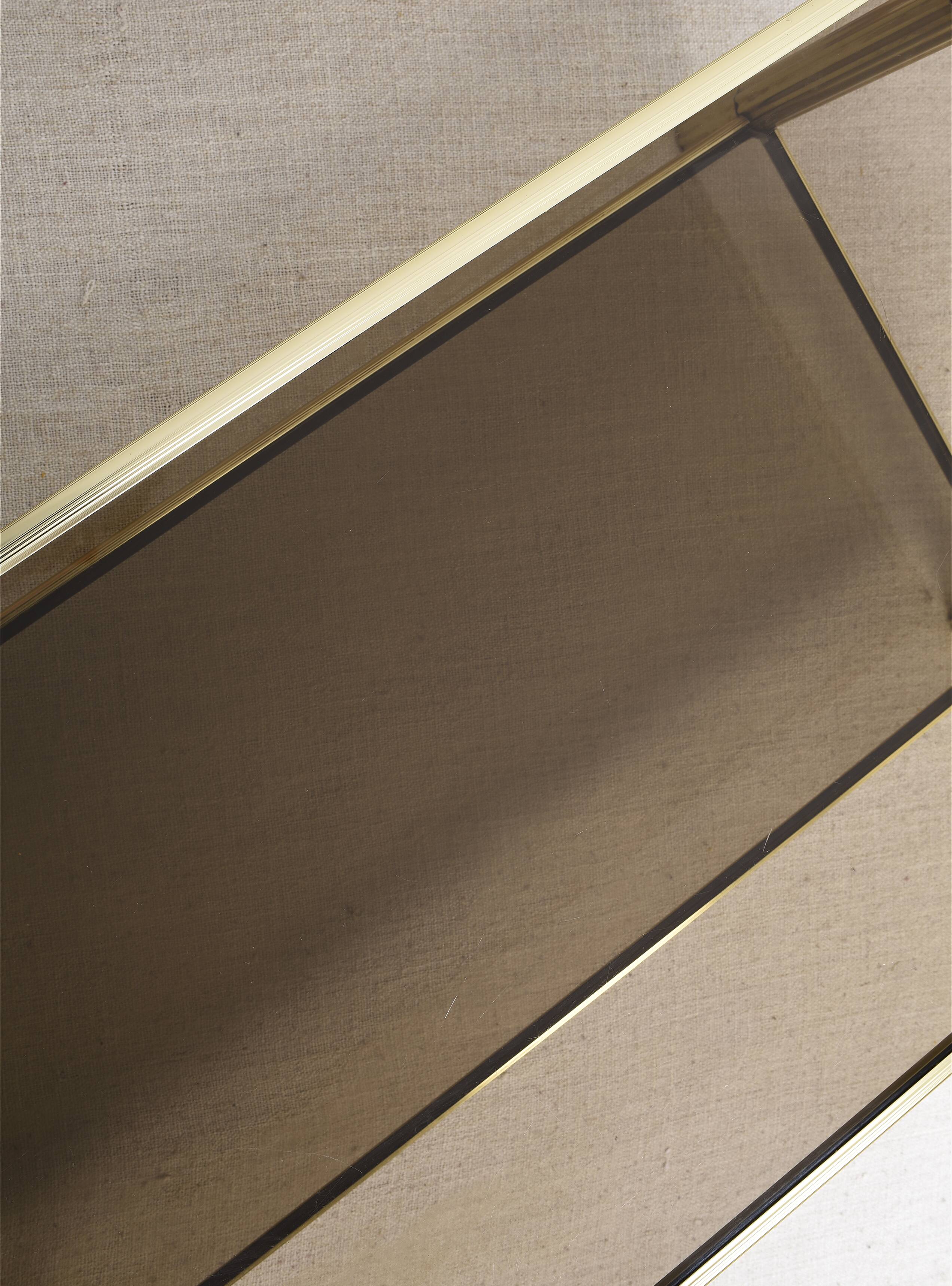 Golden brass coffee table