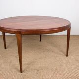 Large Danish round teak coffee table model 283 by Johannes Andersen for CFC Silkeborg 1960.