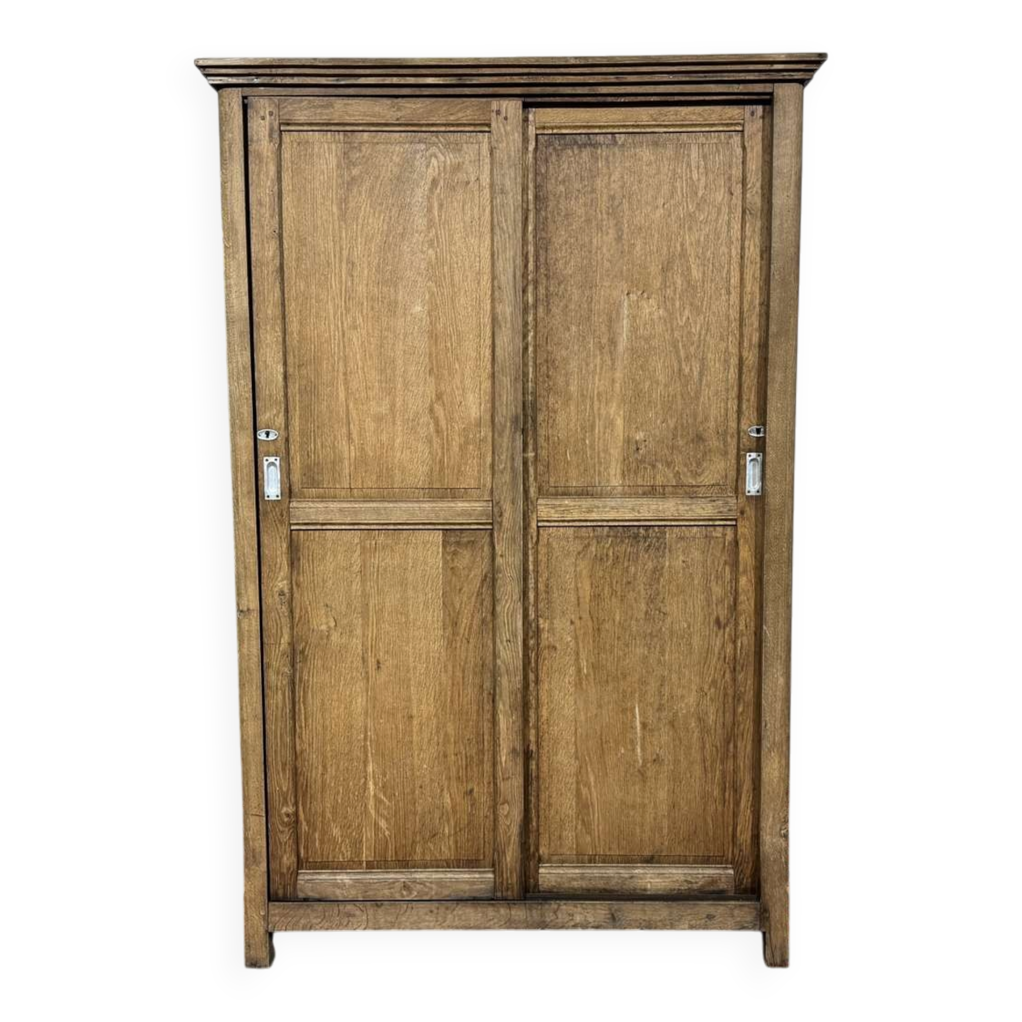 Oak wardrobe with sliding doors from the 1930s.