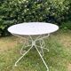 Old wrought iron garden furniture from the 1950s