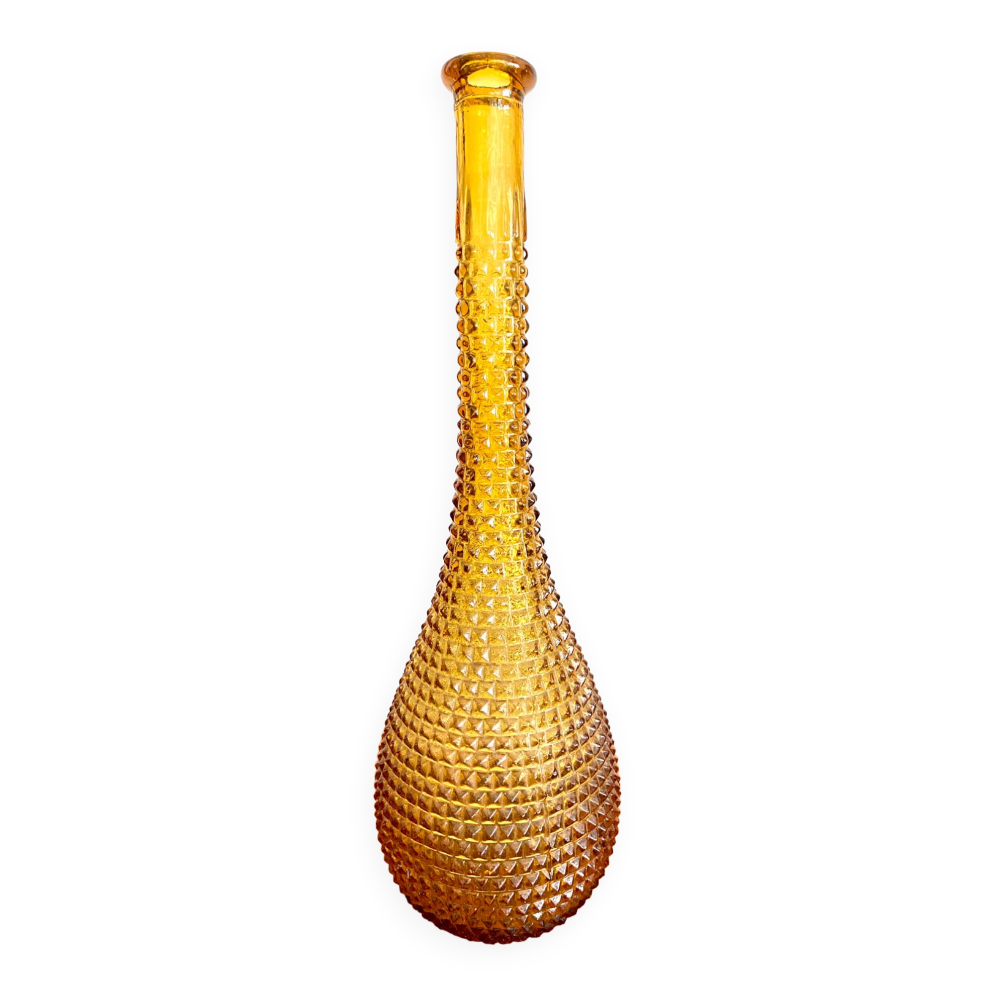 Vintage amber Empoli carafe