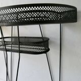 Desserte en métal noir, années 60
