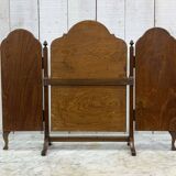 Psyche triptych, English, early 20th century, in mahogany