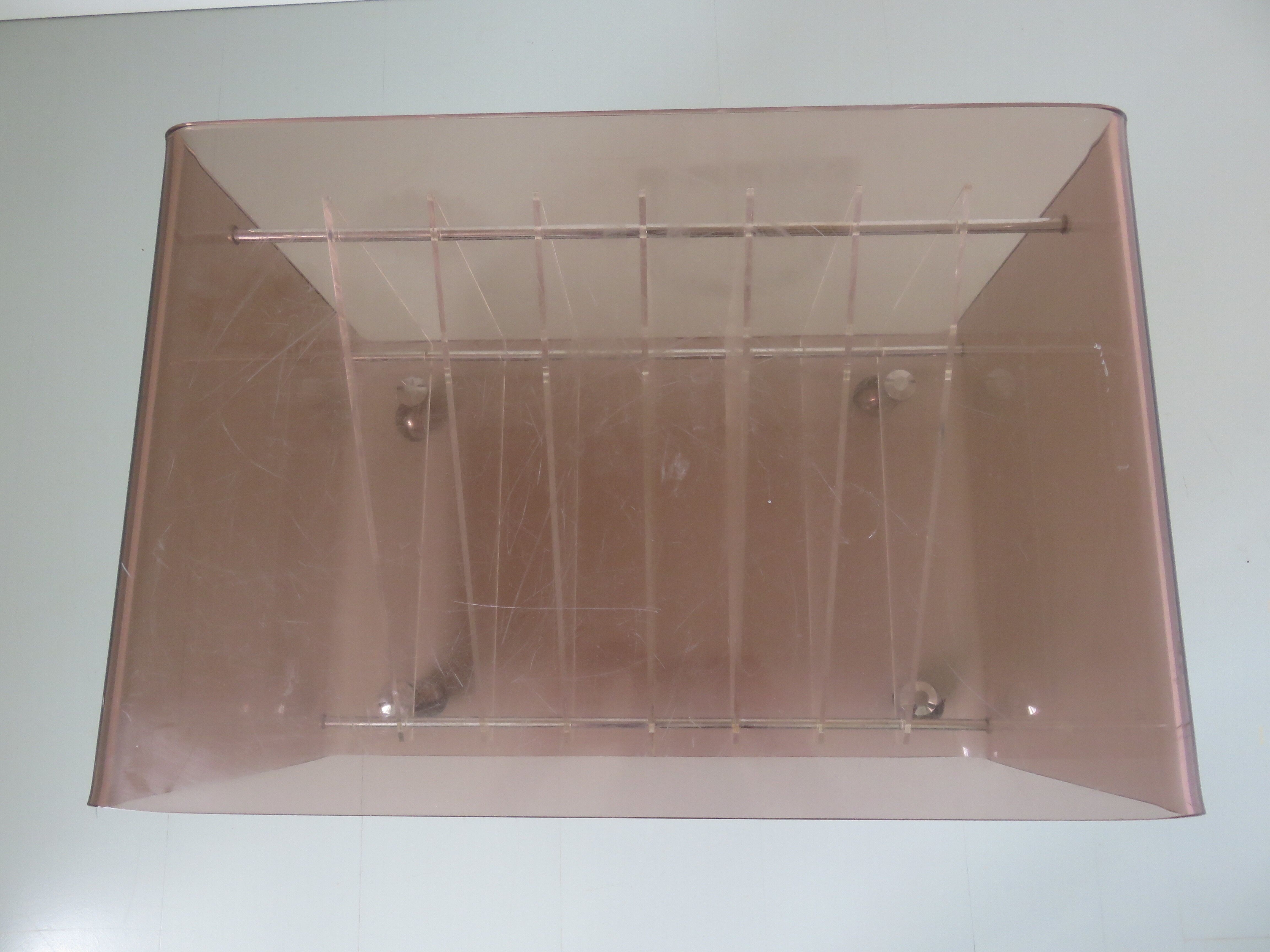 Table Hifi range vinylroche Bobois in 70s plexiglass