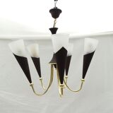 5-branched chandelier cone shaped abat jour