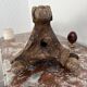 Candle picnic gilded and carved wood tripod feet, eighteenth century
