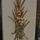 Pied de lampe années 70 de Philippe Cheverny en résine laiton et bronze