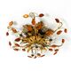 Very beautiful 1960s gold-plated ceiling or wall lamp by Banci Firenze, Ita