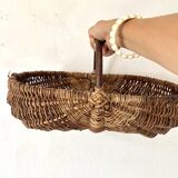 Wicker and hazel picking basket