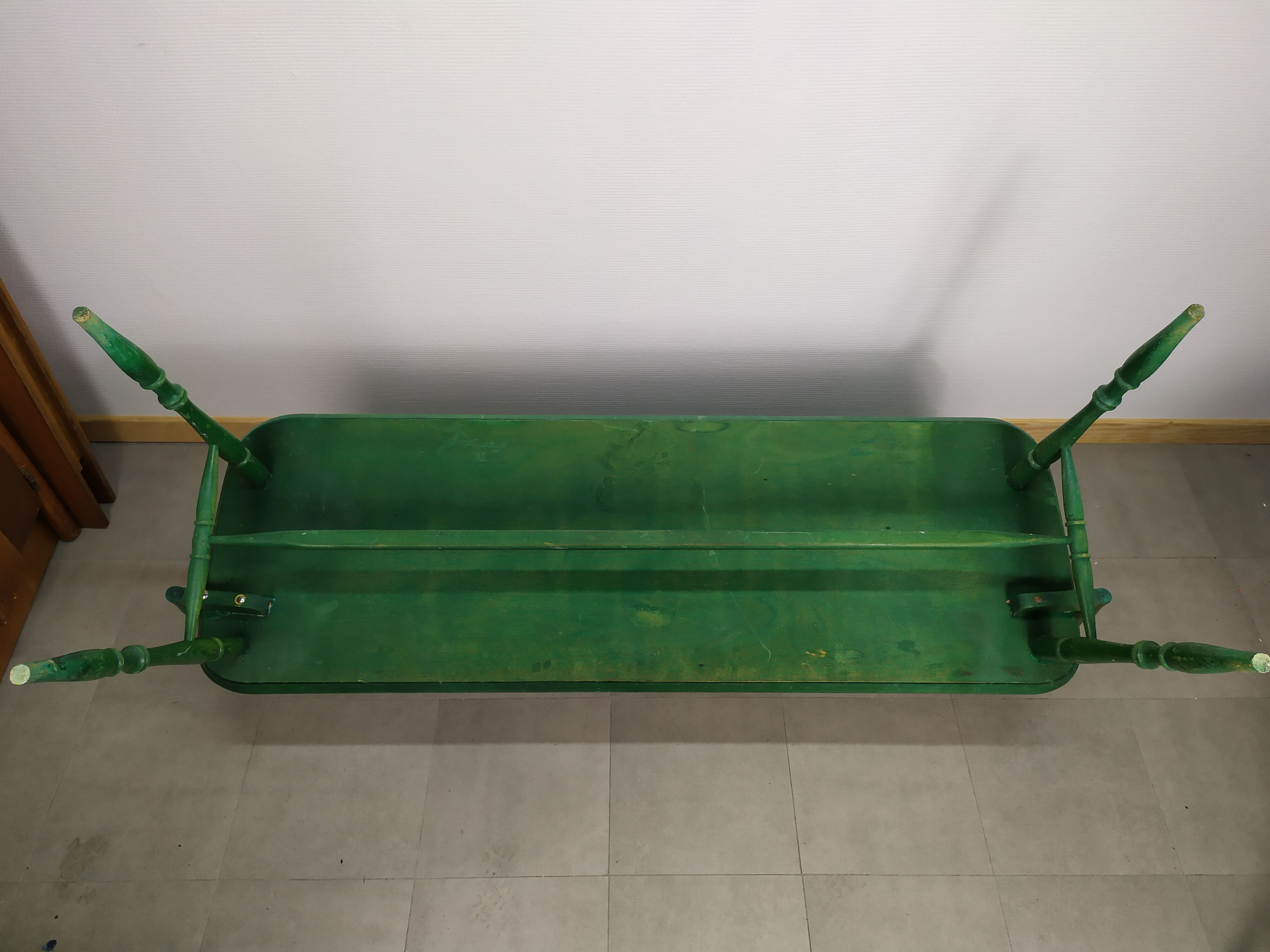 Former wooden bistro bench