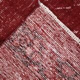 3x11 Shade Of Wine Red Handmade Turkish Vintage Runner Rug