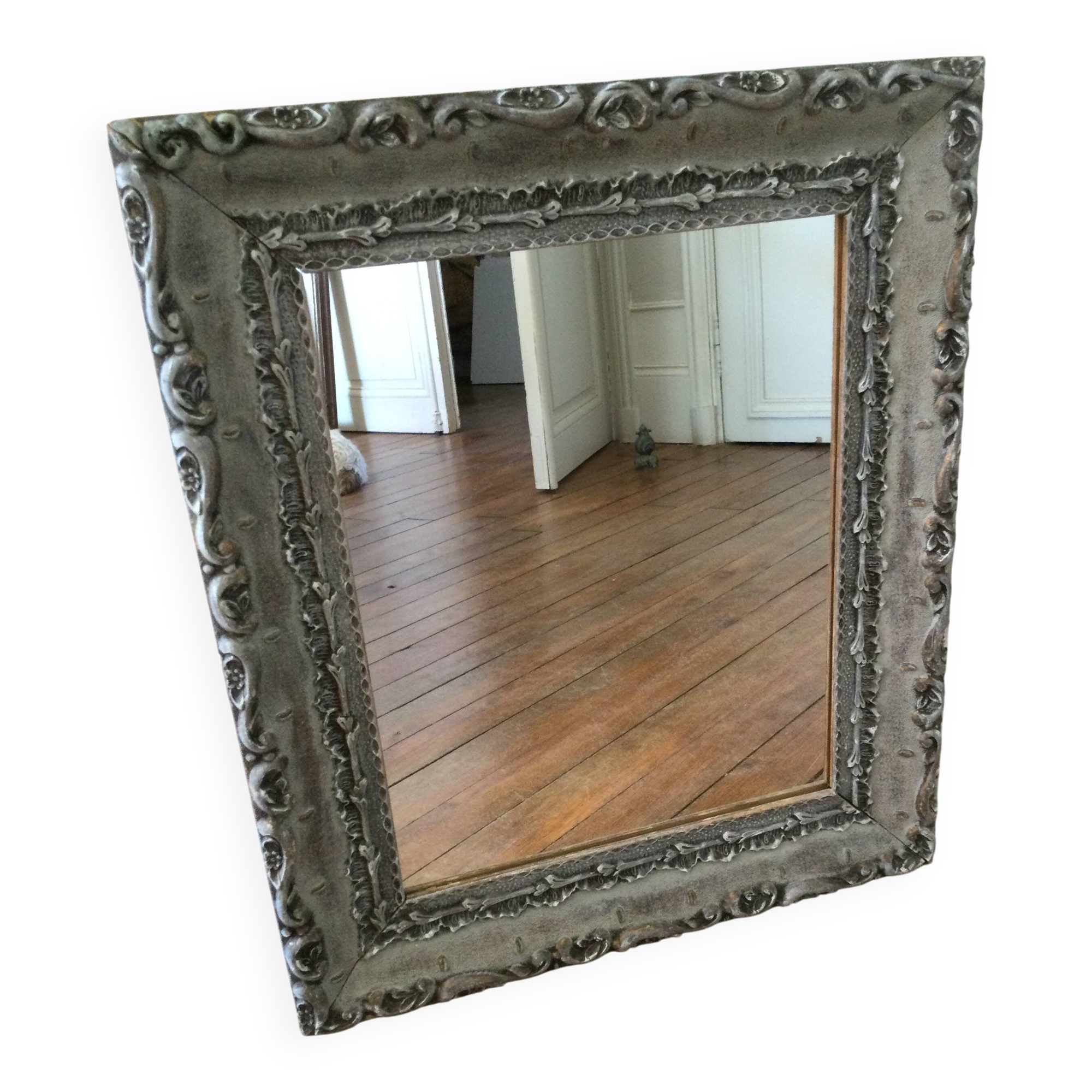 Antique patinated mirror
