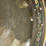 Amber crystal enamel and gilded liquor service