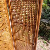 Wooden and cane screen