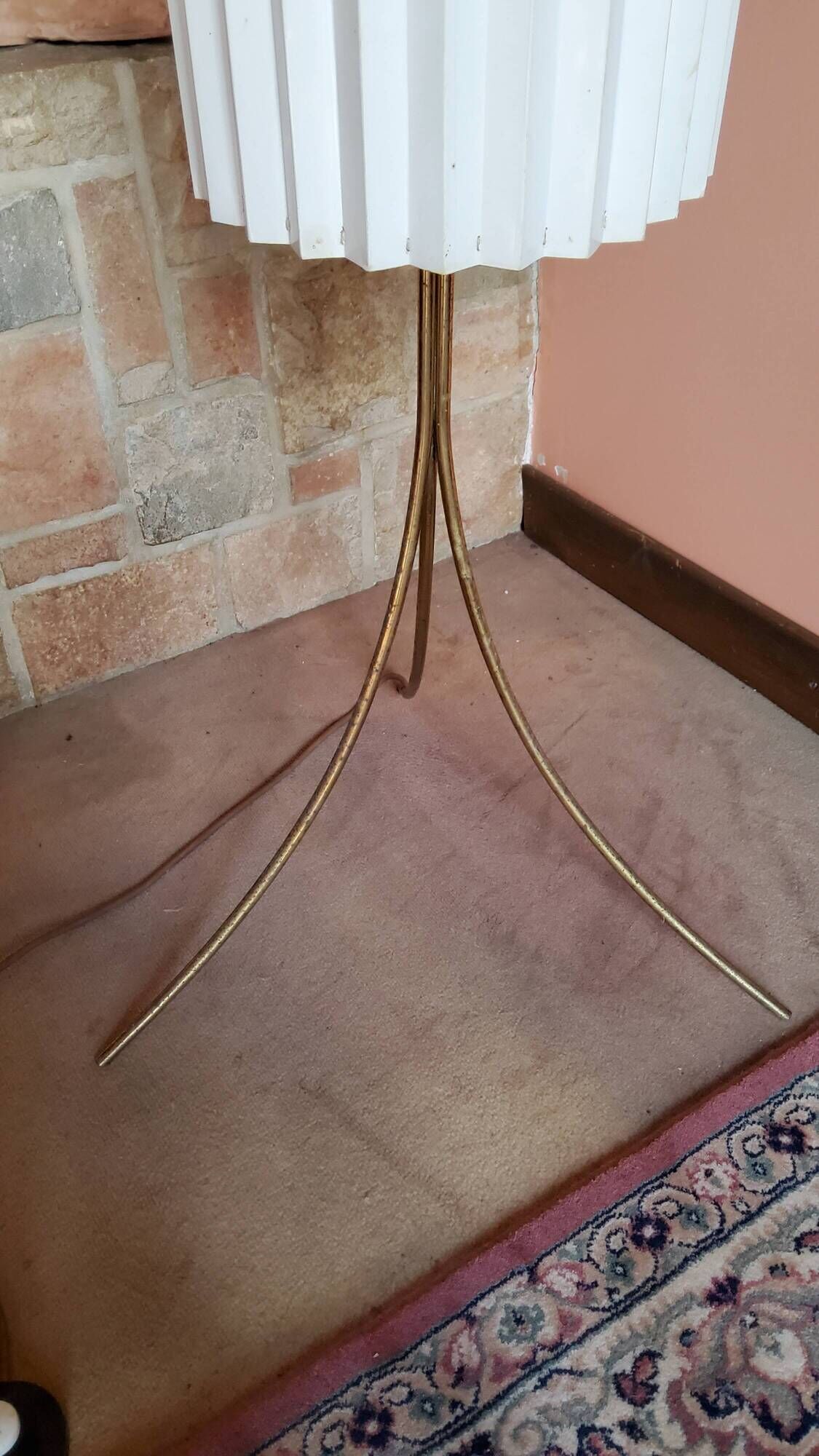1950s lamppost in gold and rhodoid metal