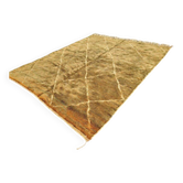 Large ochre and mustard Moroccan Mrirt rug 350x300 cm – diamond pattern
