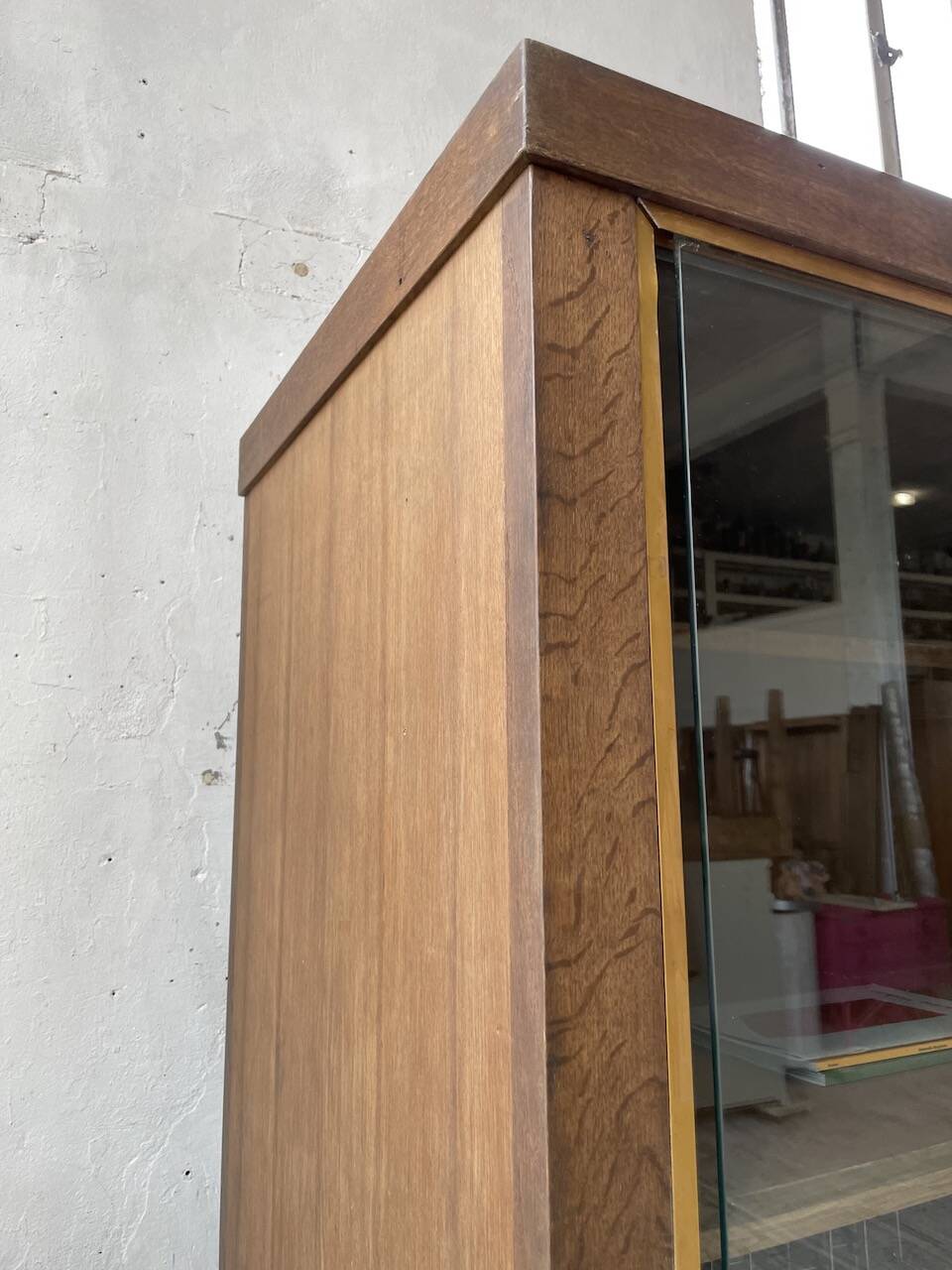 XXL oak display cabinet furniture