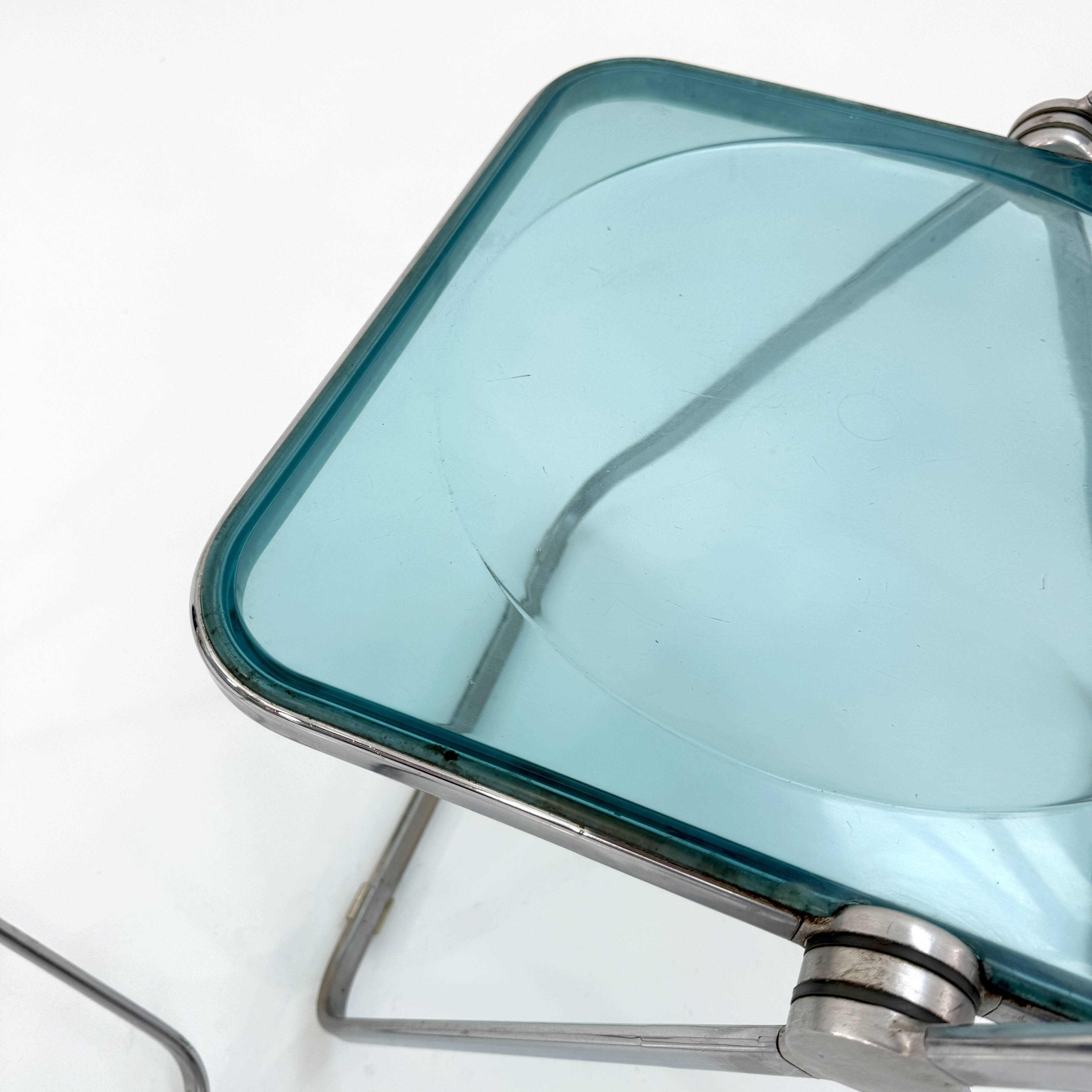 Blue Plia Chair by Giancarlo Piretti for Castelli, 1960