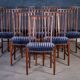 Chaises de Salle à Manger Vintage en Palissandre, Danemark, 1950s, Set de 10