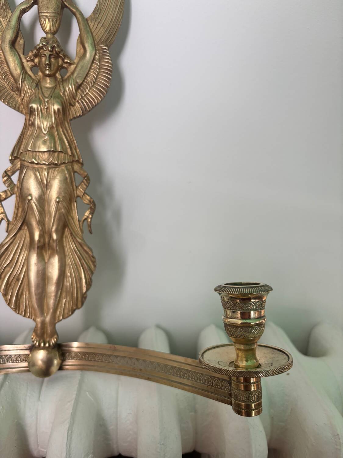 Large candlestick with winged caryatids