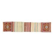 1970s Vintage Turkish Handmade Wool & Cotton White Runner Rug 47x222