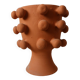 Vase cache pot sculptural terracotta fait main