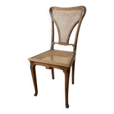 Chaise bois cannée Art Nouveau