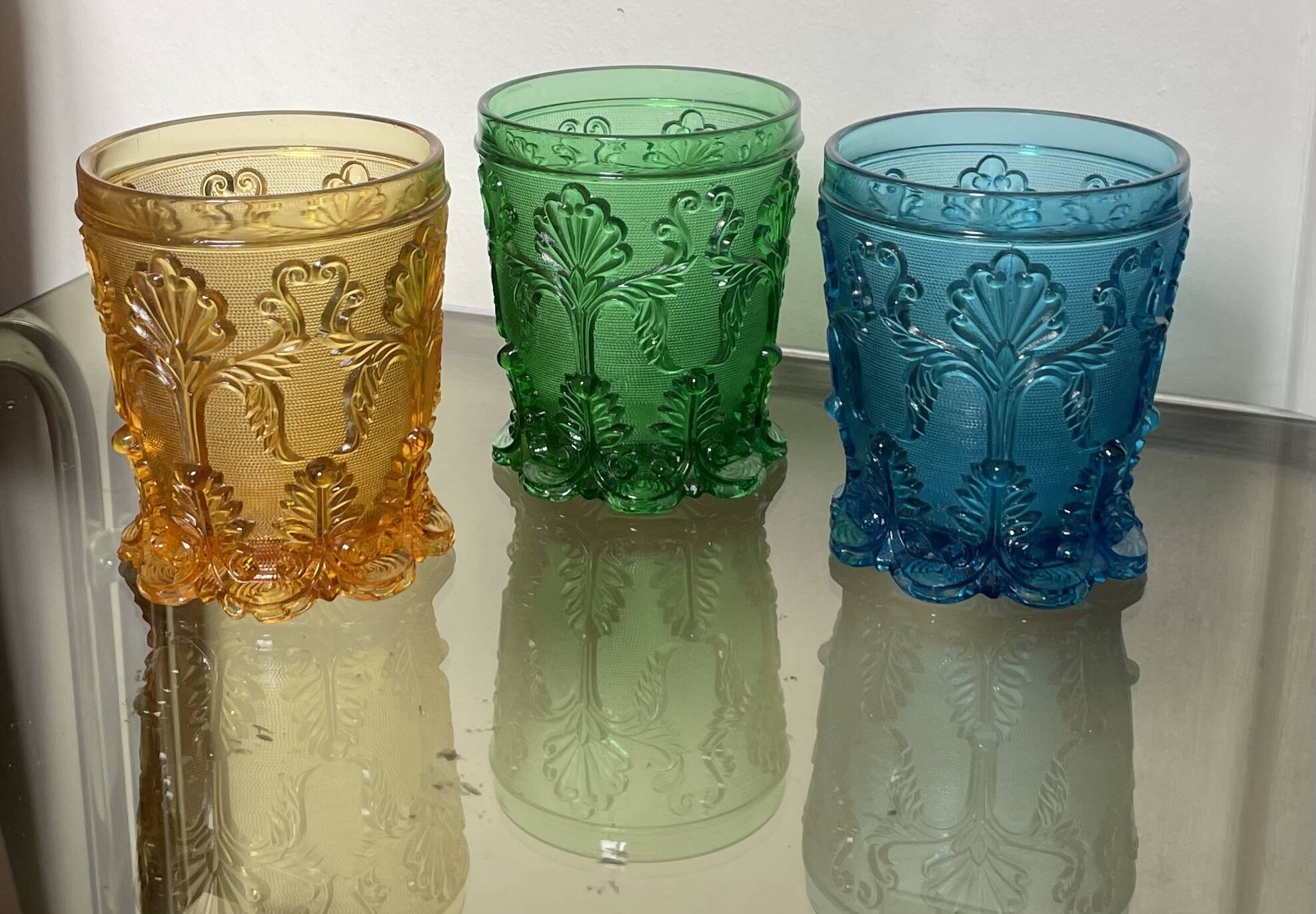 Verres Goblets Saint Louis Creusot - Blue / Rocaille / Glass