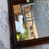 Large rectangular wooden mirror