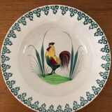 Hollow porcelain dish with rooster pattern