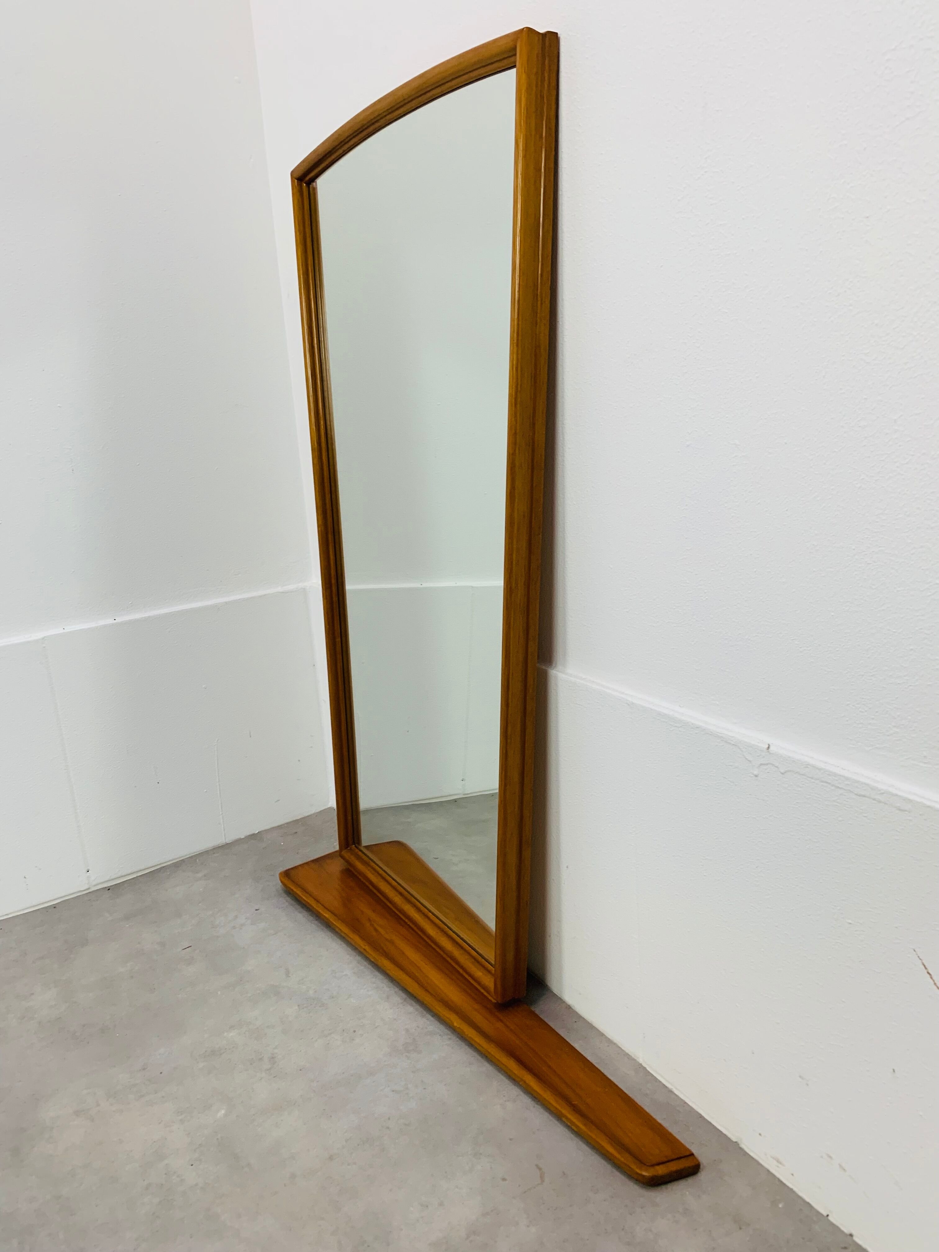 50s shelf mirror asymmetrical wood