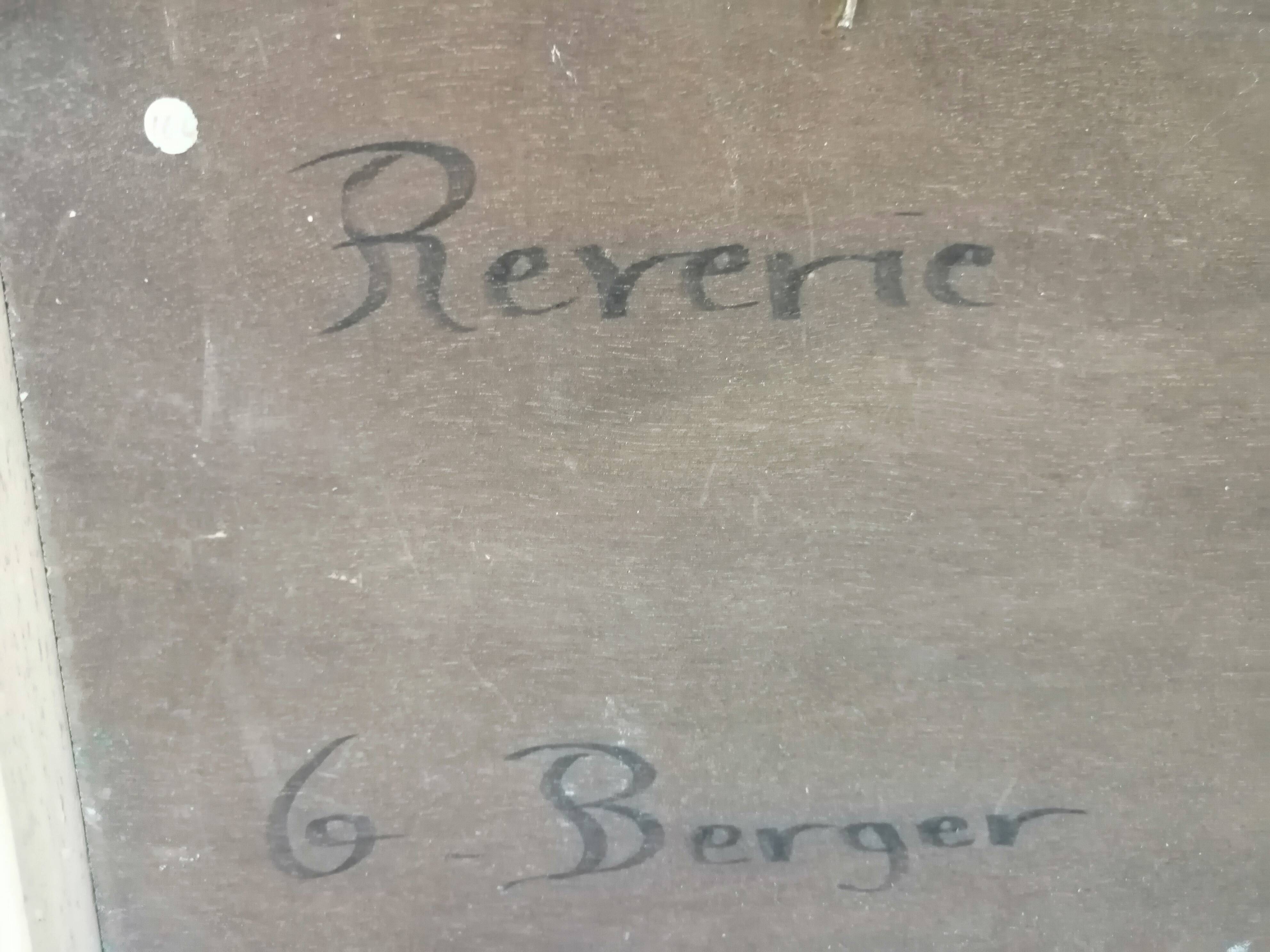 Old oil framed on panel