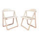 Pair of Borbona Folding Chairs by Carlo Hauner, Fiarm, Italy, 1970s