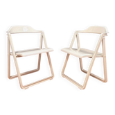 Pair of Borbona Folding Chairs by Carlo Hauner, Fiarm, Italy, 1970s