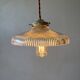 Vintage prismatic glass suspension light