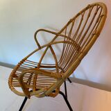 Vintage rattan chair from Rohe Noordwolde