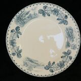 12 flat earthenware plates terre de fer bocage