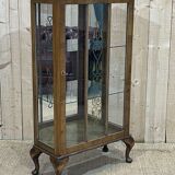 English walnut showcase from the 1950s