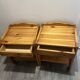 2 tables de chevet vintage en bois