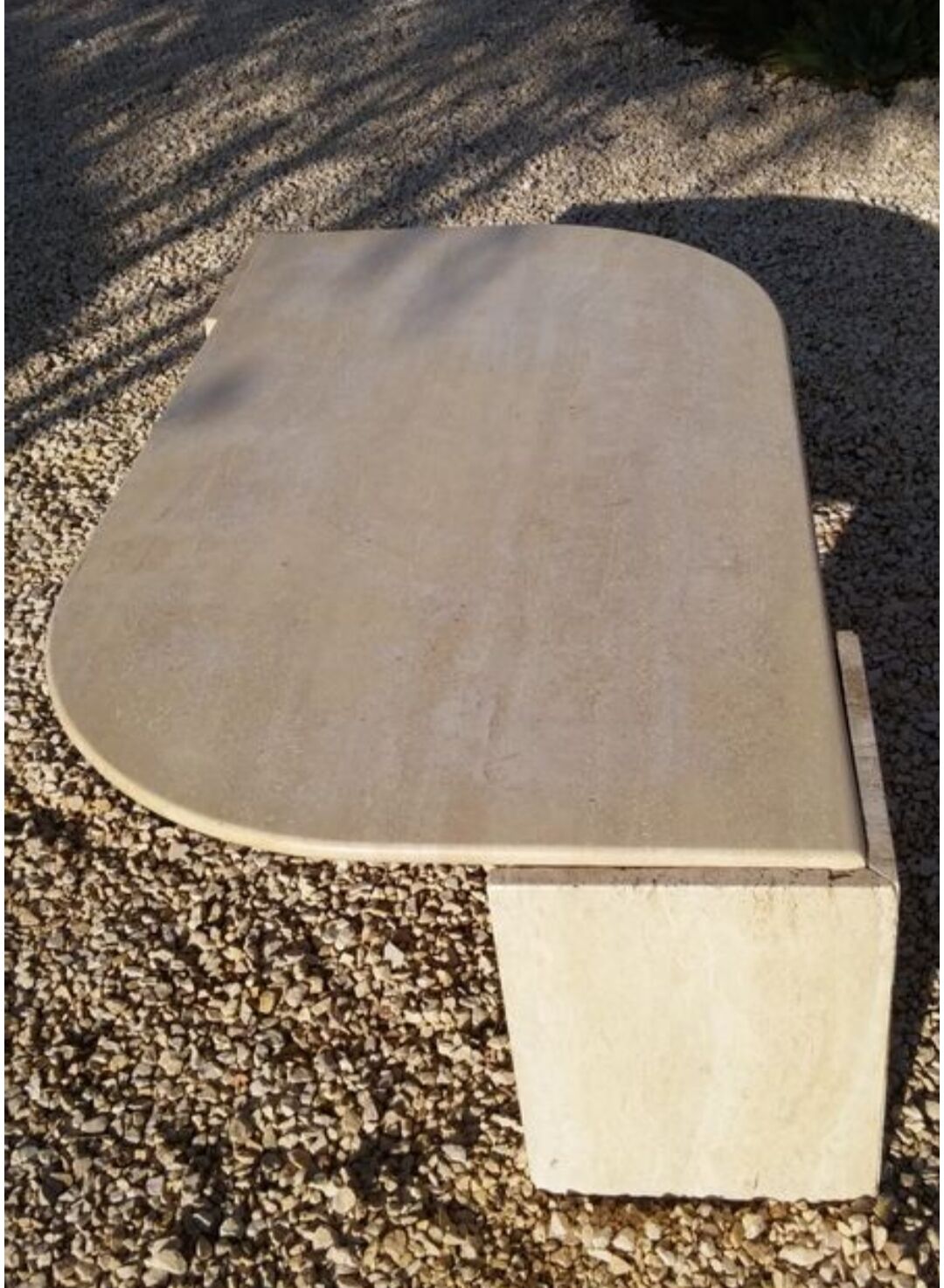 70s travertine eye coffee table