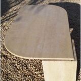 70s travertine eye coffee table